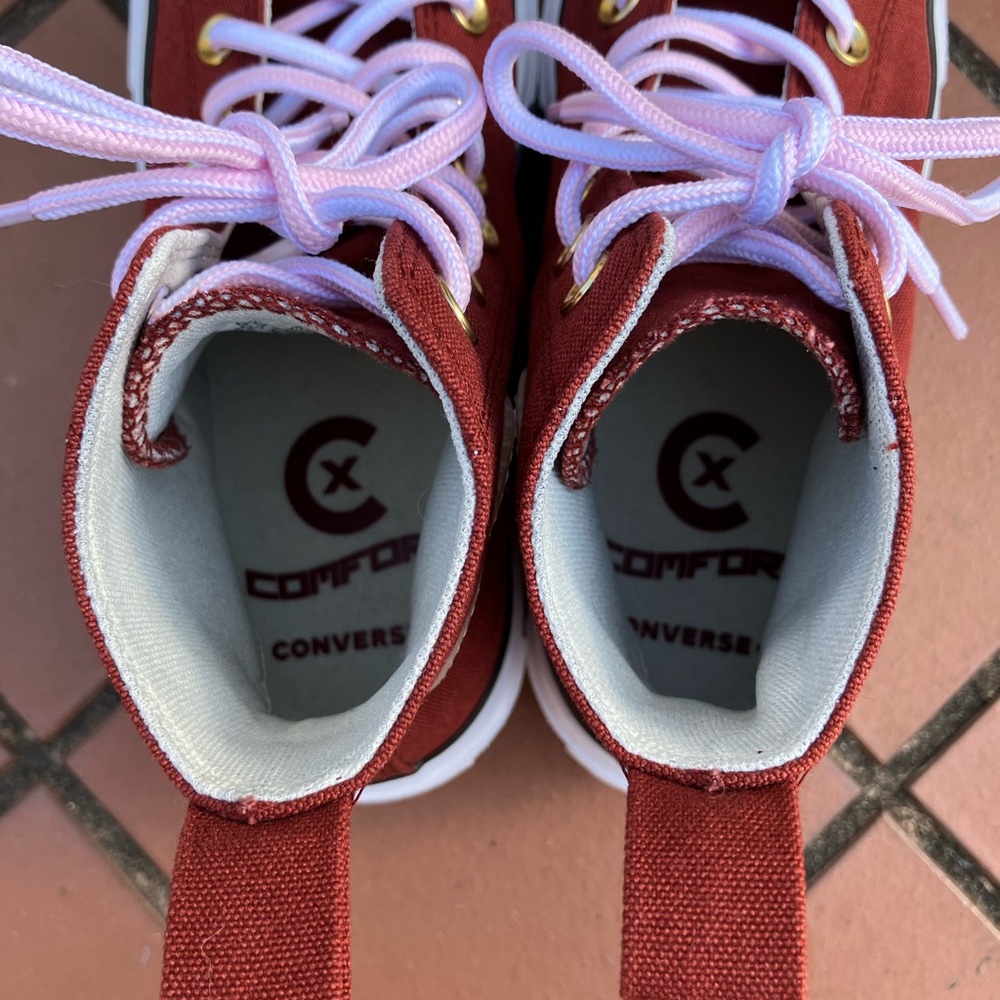 Chuck Taylor All Star Double Stack Platform Heart Charm size 6 - Picture 8 of 10
